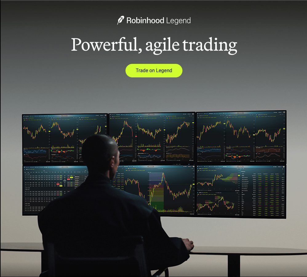 Robinhood Legend trading workspace from the original portfolio